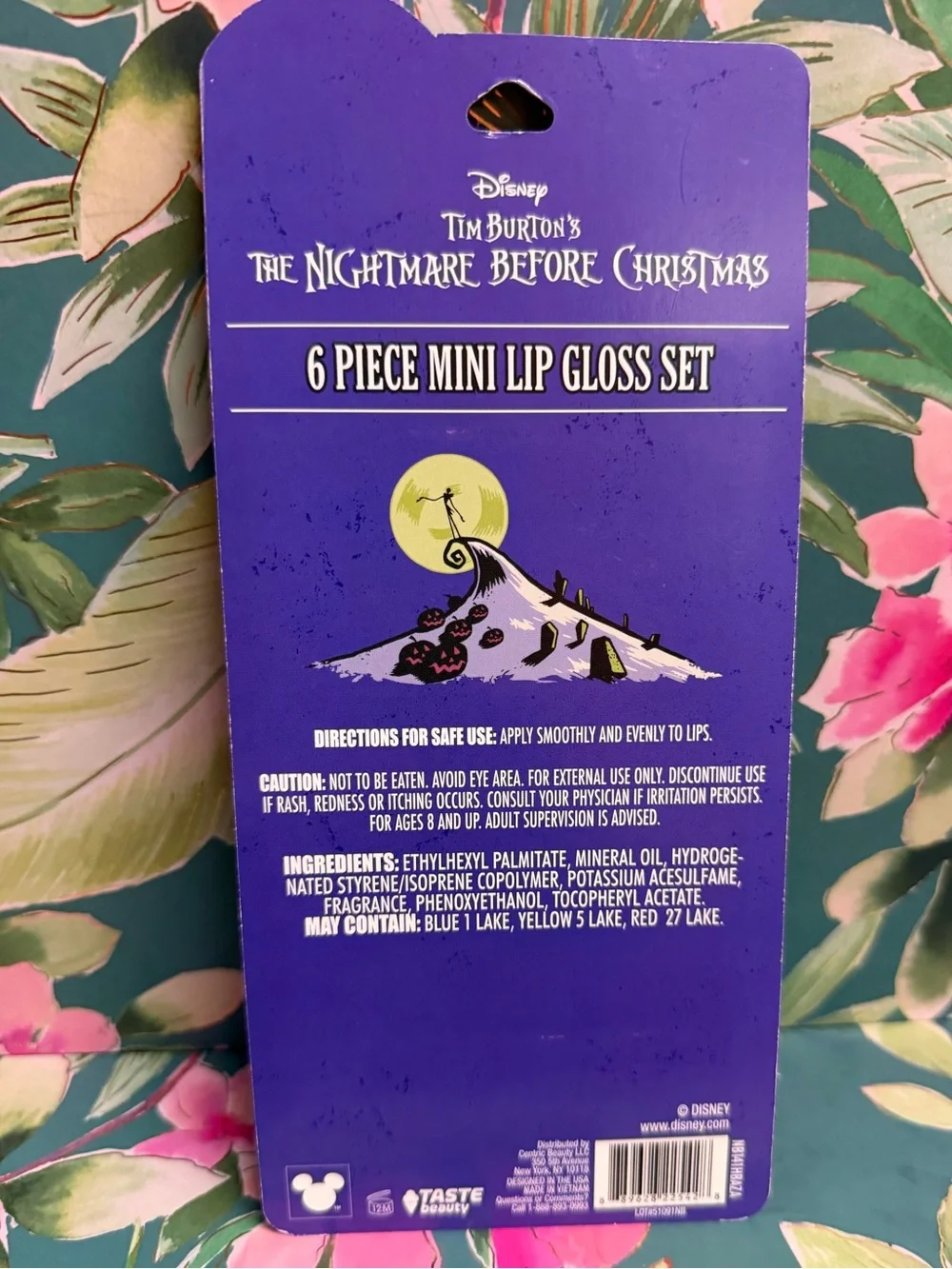 Disney Nightmare Before Christmas 6 Piece Mini Lip Gloss Set NWT